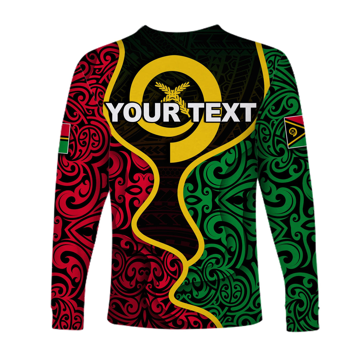 (Custom Personalised) Vanuatu Off Shoulder Long Sleeve Shirt Flag Special Style LT6 - Polynesian Pride