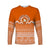 (Custom Personalised)Tailulu College Long Sleeve Shirt Tonga Patterns Style LT6 Unisex Orange - Polynesian Pride