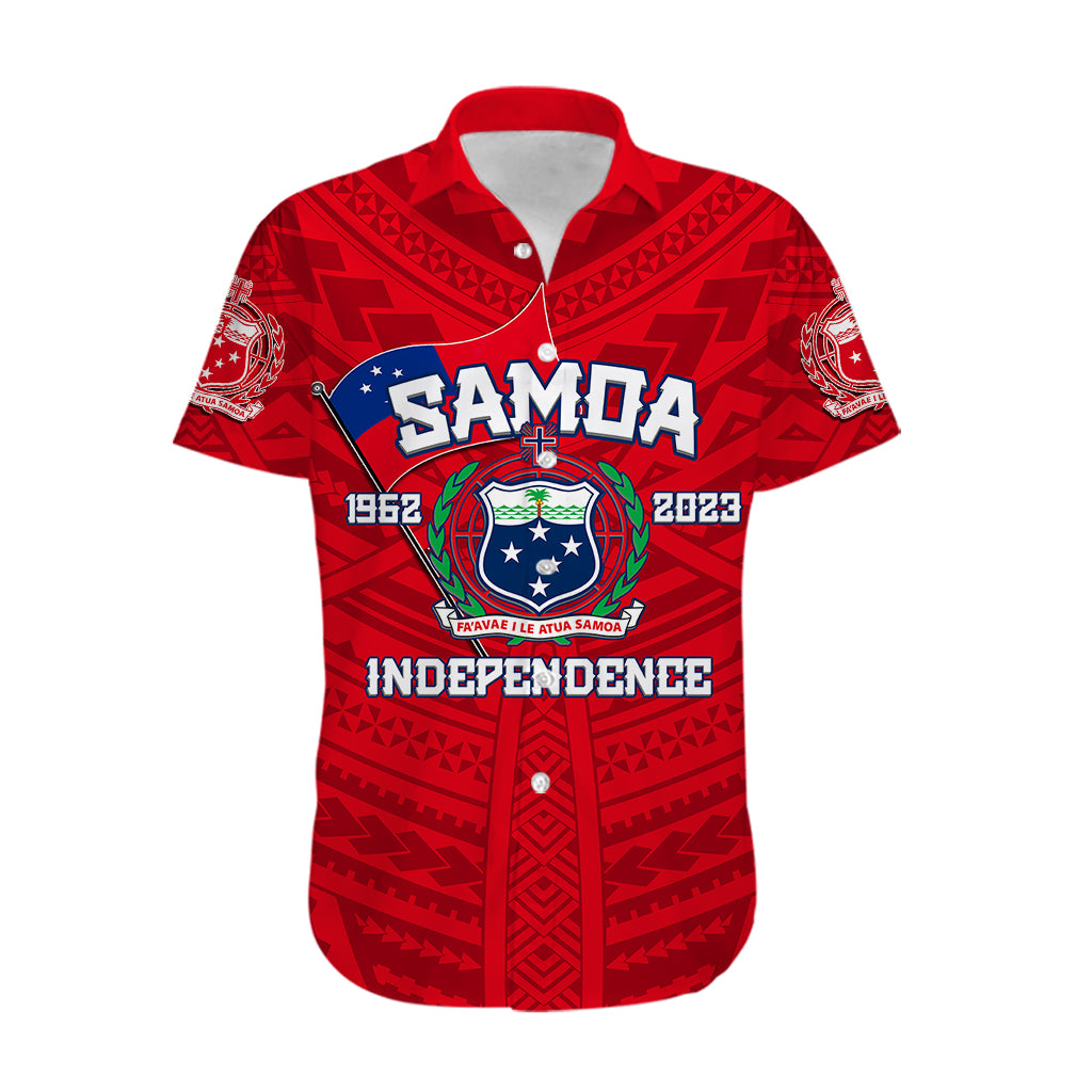 Samoa Independence Hawaiian Shirt 2023 Red Style LT6 - Polynesian Pride