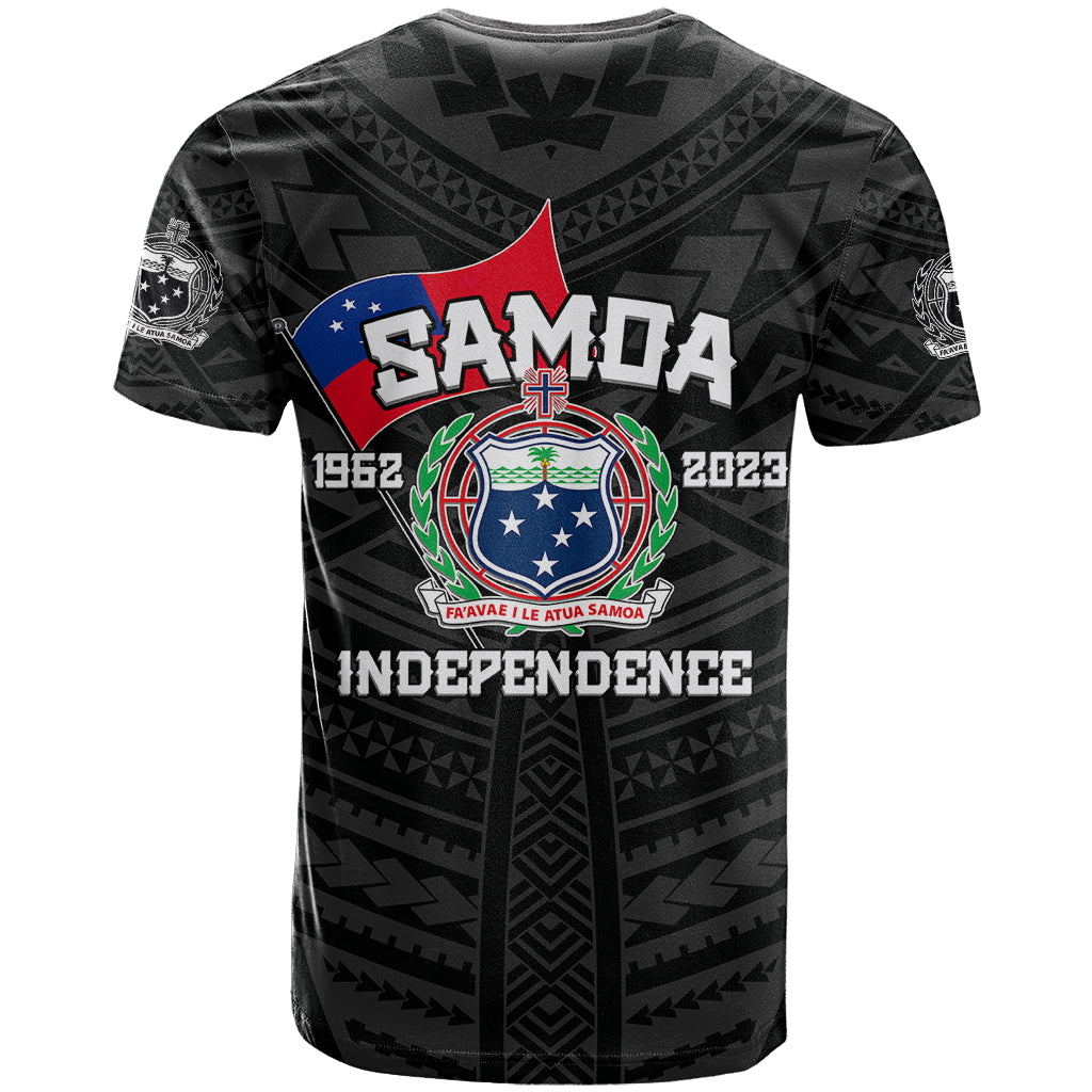 Samoa Independence T Shirt 2023 Black Style LT6 - Polynesian Pride