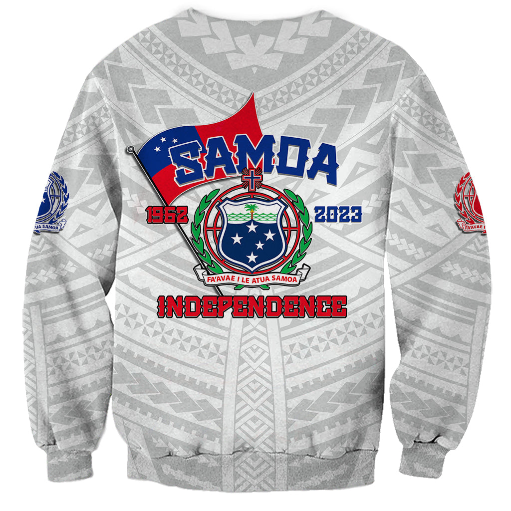 Samoa Independence Sweatshirt 2023 White Style LT6 - Polynesian Pride