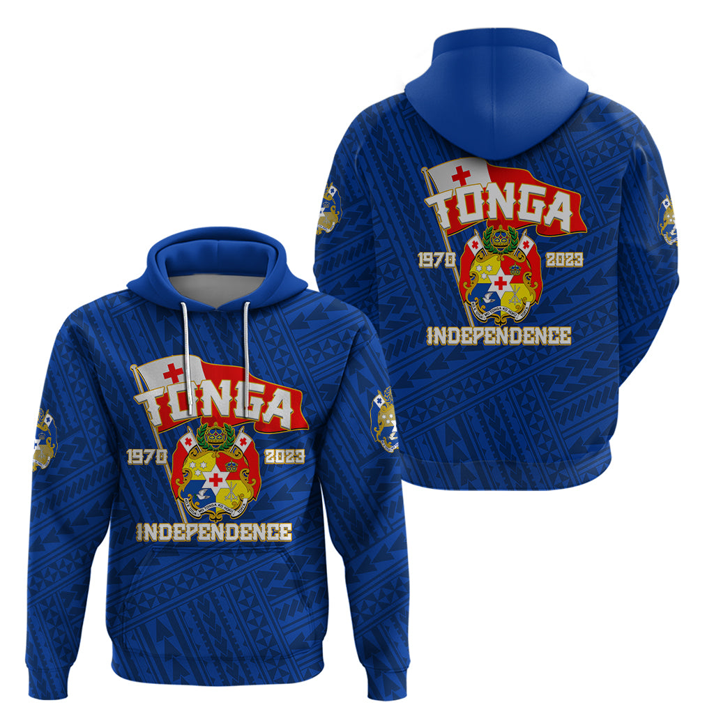 Tonga Independence Hoodie 2023 Blue Style LT6 Blue - Polynesian Pride