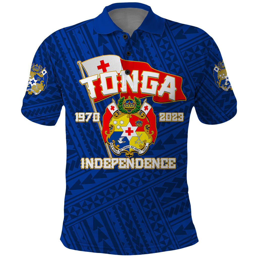 Tonga Independence Polo Shirt 2023 Blue Style LT6 Blue - Polynesian Pride