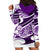 Polynesian Tribal Hoodie Dress Purple LT6 - Polynesian Pride