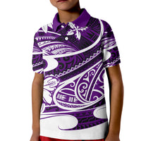 Polynesian Tribal Kid Polo Shirt Purple LT6 Kid Purple - Polynesian Pride