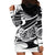 Polynesian Tribal Hoodie Dress Black LT6 - Polynesian Pride