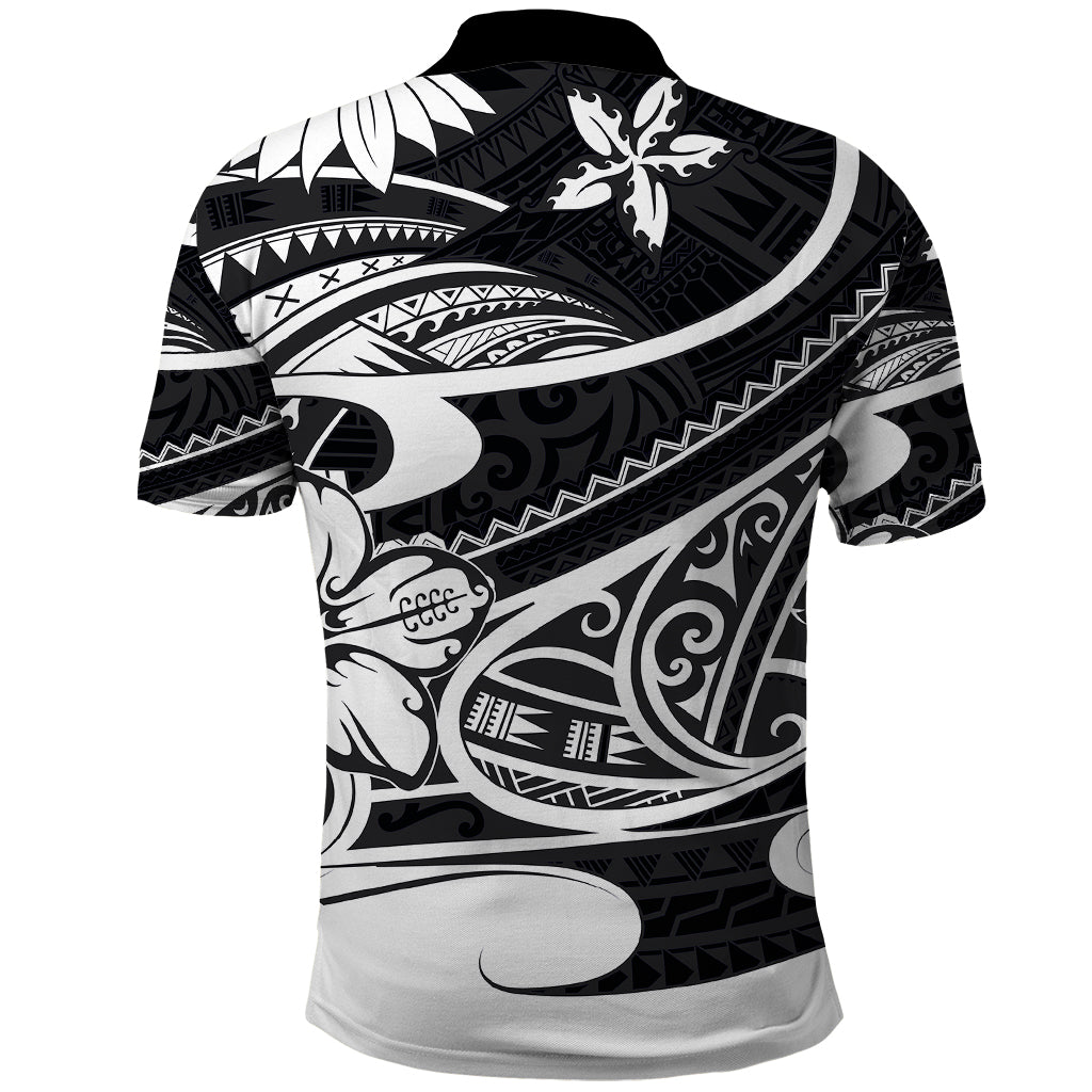 Polynesian Tribal Polo Shirt Black LT6 - Polynesian Pride