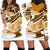 Polynesian Tribal Hoodie Dress Gold LT6 Gold - Polynesian Pride