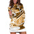 Polynesian Tribal Hoodie Dress Gold LT6 - Polynesian Pride