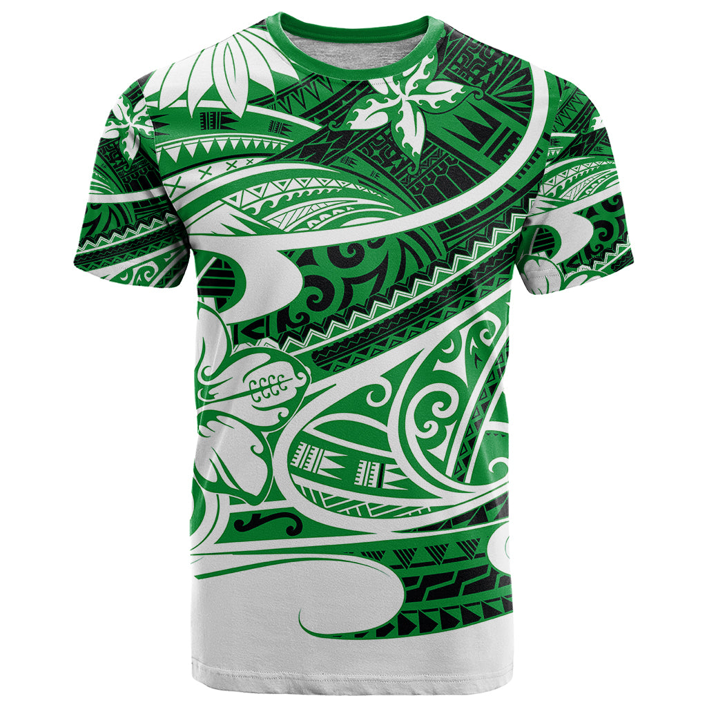 Polynesian Tribal T Shirt Green LT6 Green - Polynesian Pride