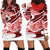 Polynesian Tribal Hoodie Dress Red LT6 Red - Polynesian Pride