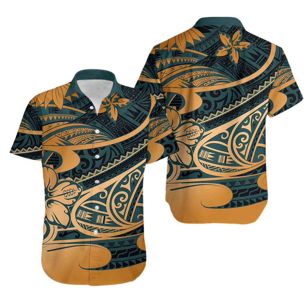 Polynesian Tribal Hawaiian Shirt LT6 Green - Polynesian Pride