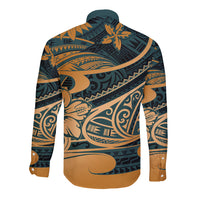 Polynesian Tribal Long Sleeve Button Shirt LT6 - Polynesian Pride