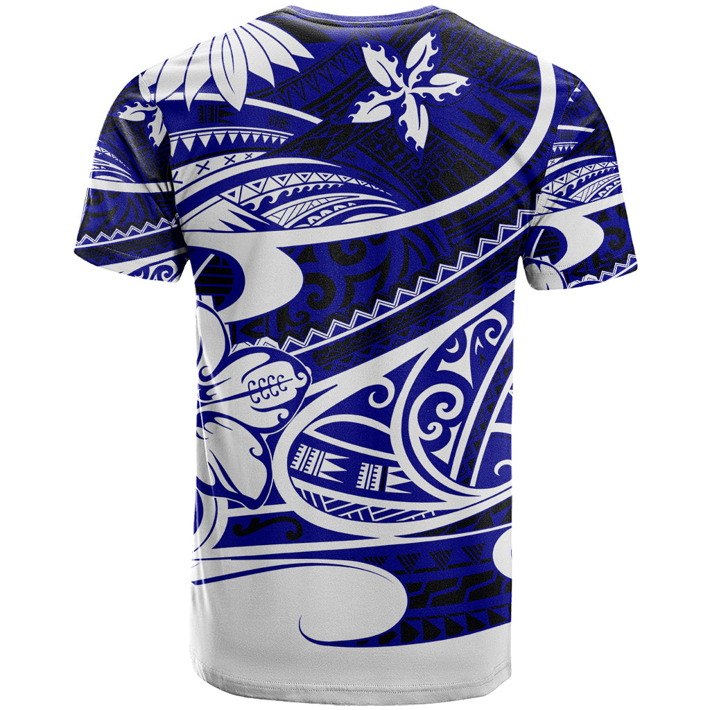 Polynesian Tribal T Shirt Blue LT6 - Polynesian Pride
