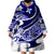 Polynesian Tribal Wearable Blanket Hoodie Blue LT6 - Polynesian Pride