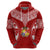 Custom Tonga Independence Day Hoodie Kupesi Pattern Mix Style LT7 Zip Hoodie Red - Polynesian Pride