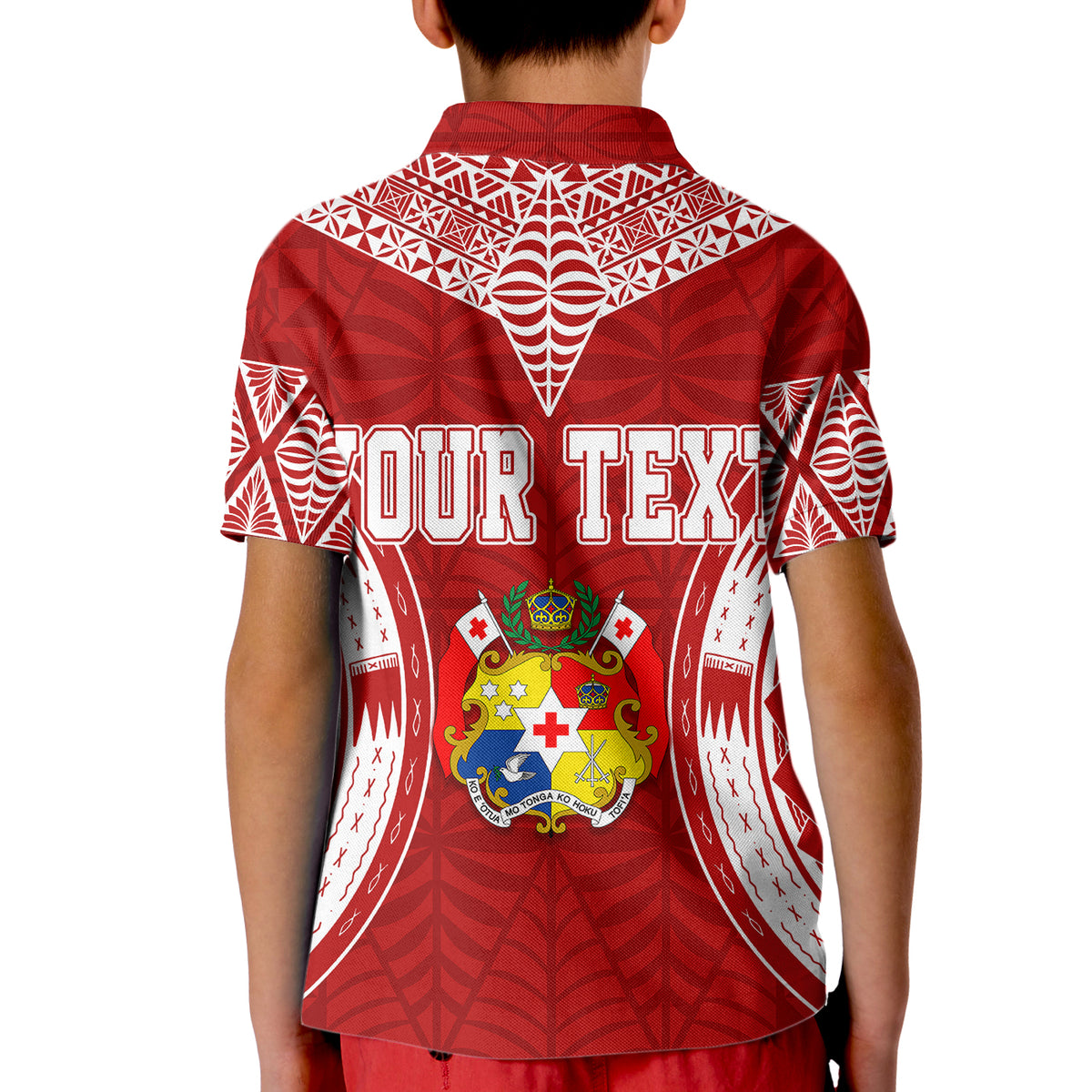 Personalised Tonga Independence Day Kid Polo Shirt Kupesi Pattern Mix Style LT7 - Polynesian Pride