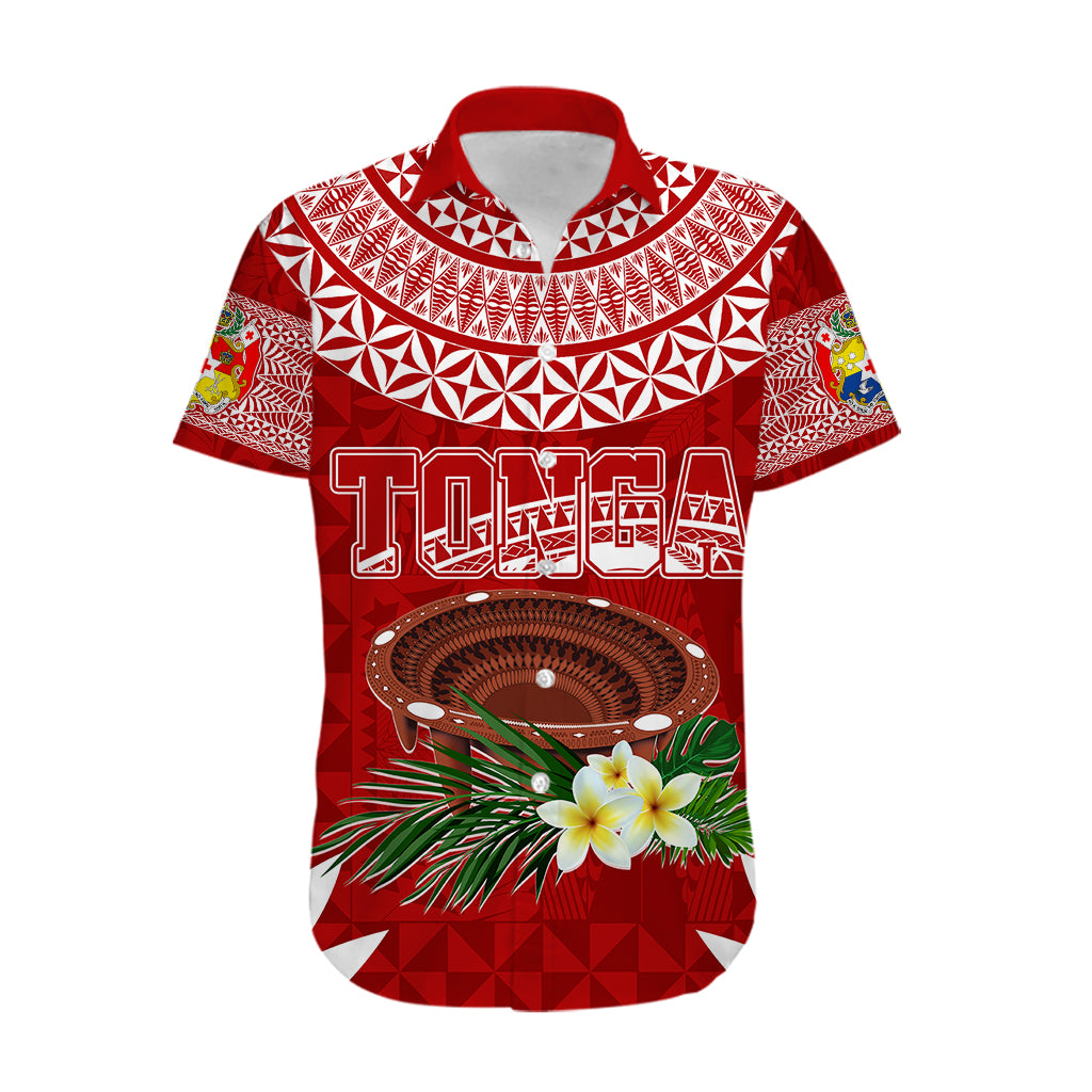 Personalised Tonga Independence Day Hawaiian Shirt Kumete Kava Bowl With Plumeria LT7 - Polynesian Pride