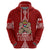 Custom Tonga Rugby Hoodie Mate Maa Tonga Independence Day LT7 Zip Hoodie Red - Polynesian Pride