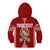 Personalised Tonga Rugby Kid Hoodie Mate Ma'a Tonga Independence Day LT7 Zip Hoodie Red - Polynesian Pride