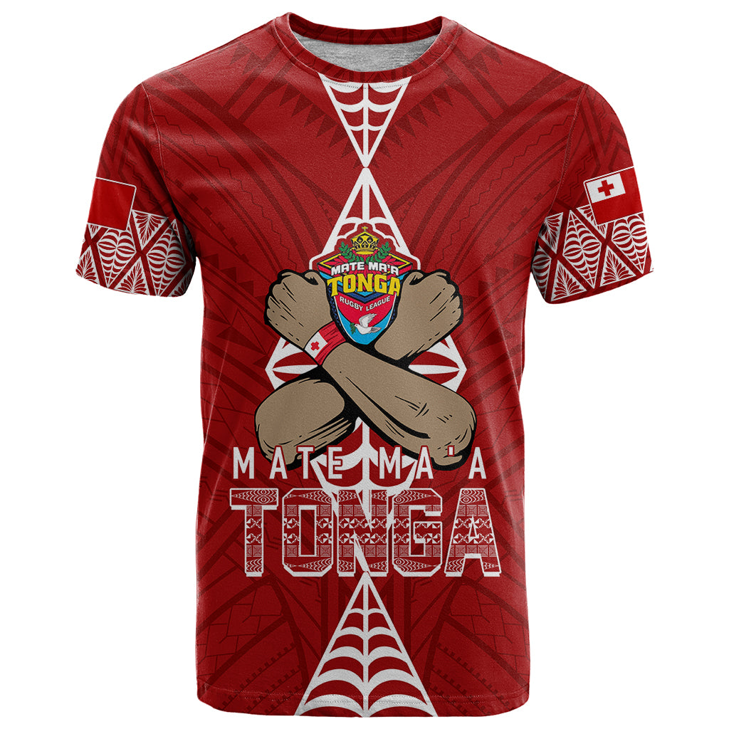 Custom Tonga Rugby T Shirt Mate Maa Tonga Independence Day LT7 Red - Polynesian Pride