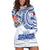 Personalised Samoa Rugby Hoodie Dress Manu Samoa Gradient White LT7 - Polynesian Pride