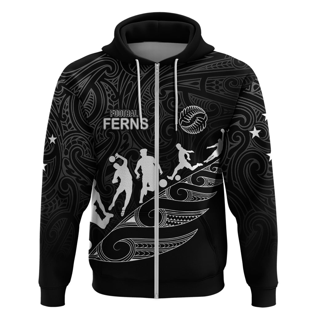Custom New Zealand Football Ferns Hoodie Women's World Cup 2023 Tribal Koru Pattern LT7 - Polynesian Pride