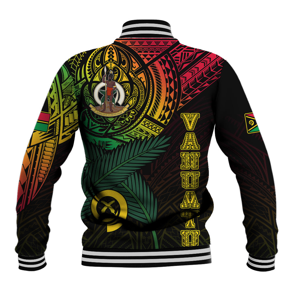 Personalised Vanuatu Baseball Jacket Turtle Chest Tattoo Flag Color LT7 - Polynesian Pride