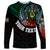 Personalised Vanuatu Long Sleeve Shirt Turtle Chest Tattoo Flag Color - Penama LT7 Unisex Black - Polynesian Pride