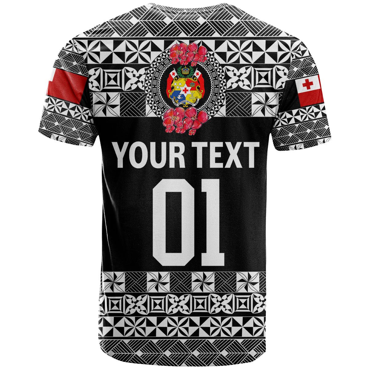 Custom Tonga Emancipation Day T Shirt Independence Day Simple Ngatu Heilala Flower Black LT8 - Polynesian Pride