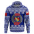 Custom Tonga Hoodie Emancipation Day Simple Ngatu Heilala Flower Blue LT8 - Polynesian Pride