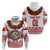 Custom Tonga Hoodie Emancipation Day Fancy Kahoa Heilala Flower White Red LT8 Pullover Hoodie White - Polynesian Pride