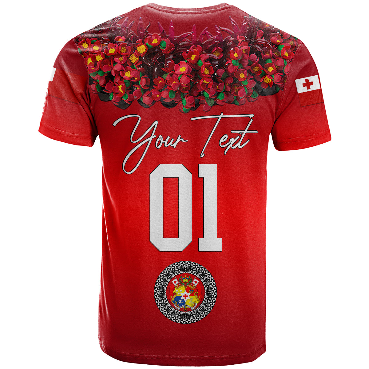 Custom Tonga Emancipation Day T Shirt Independence Day Unique Kahoa Heilala Flower Red LT8 - Polynesian Pride