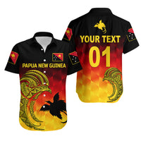 (Custom Personalised) Papua New Guinea Barramundis Cricket Hawaiian Shirt Birds Of Paradise Paradisaea Raggiana Original - Gradient Flag Vibes LT8 Black - Polynesian Pride