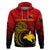 Custom Papua New Guinea Barramundis Cricket Hoodie Birds of Paradise Paradisaea Raggiana Original Red LT8 - Polynesian Pride