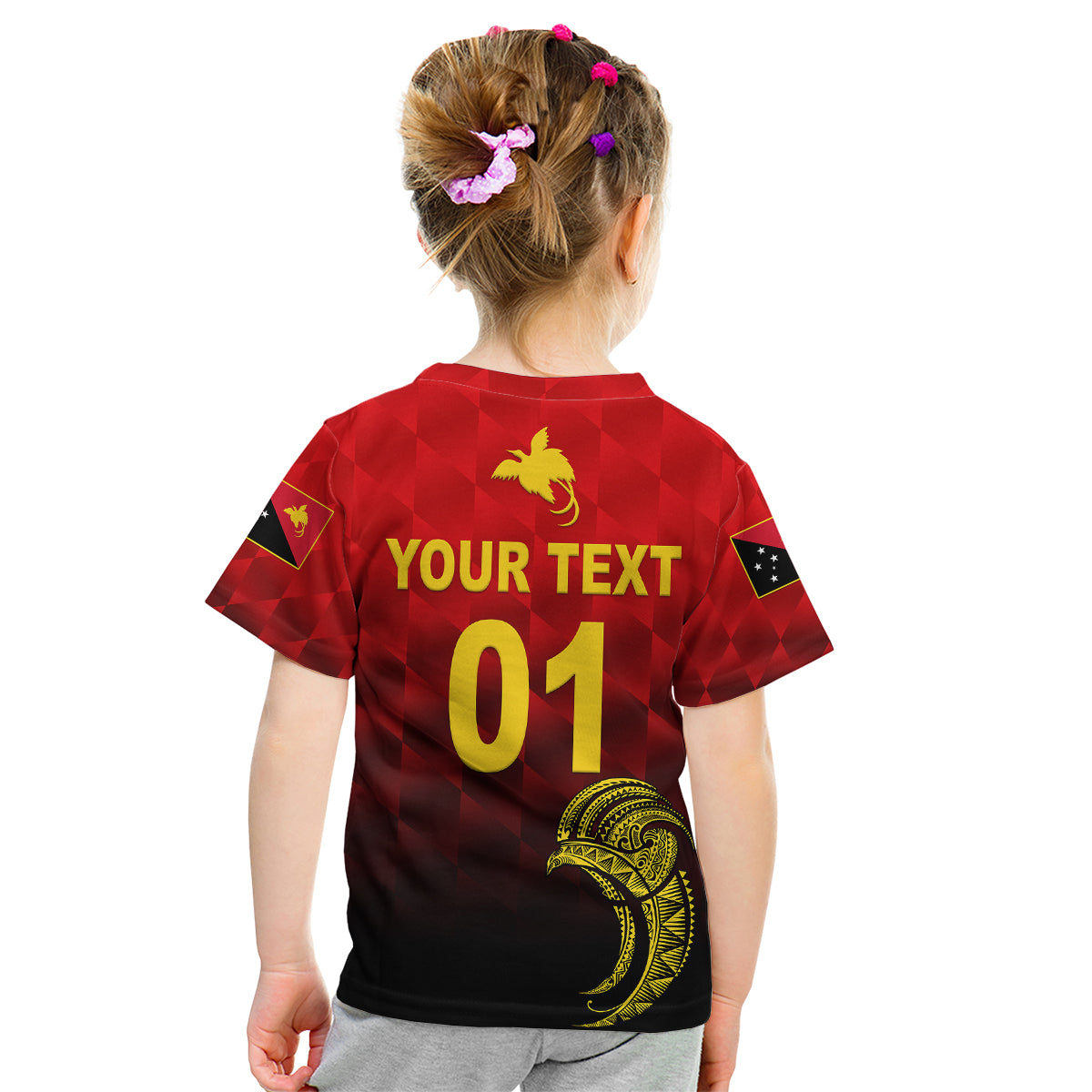 (Custom Personalised) Papua New Guinea Barramundis Cricket Kid T Shirt Birds Of Paradise Paradisaea Raggiana Original - Red LT8 - Polynesian Pride