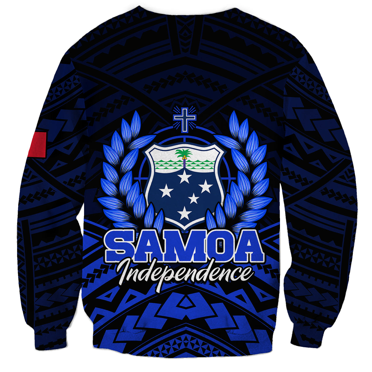 Samoa Independence Day Sweatshirt Ulafa Polynesian Unique Blue No2 LT9 - Polynesian Pride