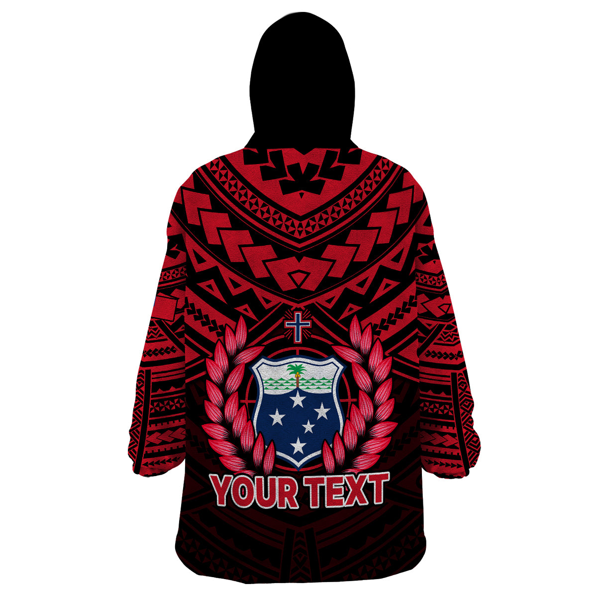 (Custom Personalised) Samoa Independence Day Wearable Blanket Hoodie Ulafa Polynesian Unique Red No1 LT9 - Polynesian Pride