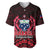 (Custom Personalised) Samoa Independence Day Baseball Jersey Ulafa Polynesian Unique Red No2 LT9 - Polynesian Pride