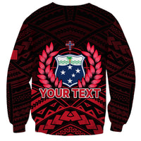 (Custom Personalised) Samoa Independence Day Sweatshirt Ulafa Polynesian Unique Red No2 LT9 - Polynesian Pride