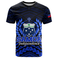 Custom Samoa Independence Day T Shirt Ulafa Polynesian Unique Blue No2 LT9 Blue - Polynesian Pride