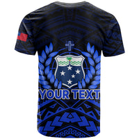Custom Samoa Independence Day T Shirt Ulafa Polynesian Unique Blue No2 LT9 - Polynesian Pride