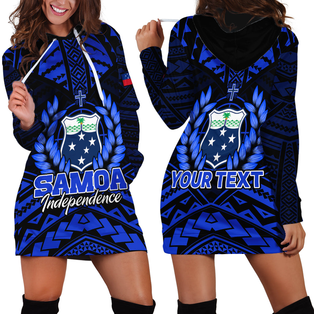 (Custom Personalised) Samoa Independence Day Hoodie Dress Ulafa Polynesian Unique Blue No3 LT9 Blue - Polynesian Pride