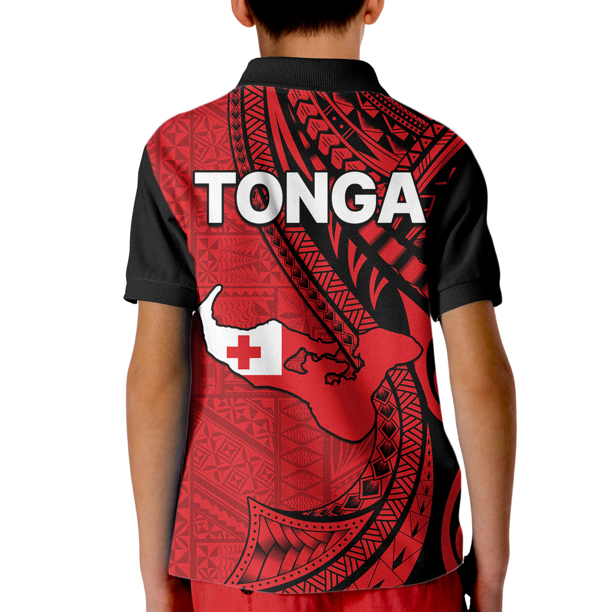 Polynesian Tonga Kid Polo Shirt Tribal Pattern Unique Version LT9 - Polynesian Pride