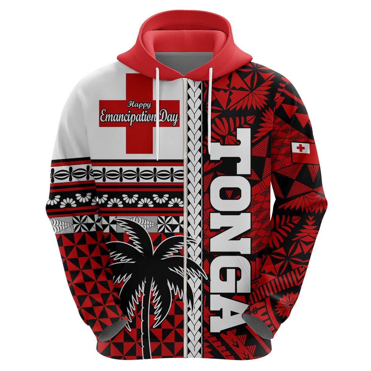 Custom Tonga Independence Day Hoodie Proud Tongan Emancipation with Kupesi Ngatu LT9 - Polynesian Pride