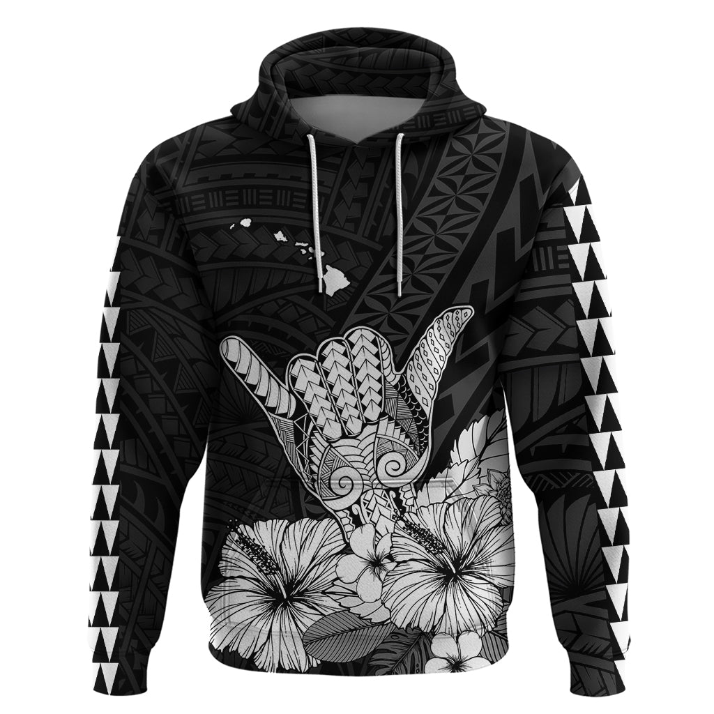 Hawaii Shaka Sign Hoodie Black Version LT9 - Polynesian Pride