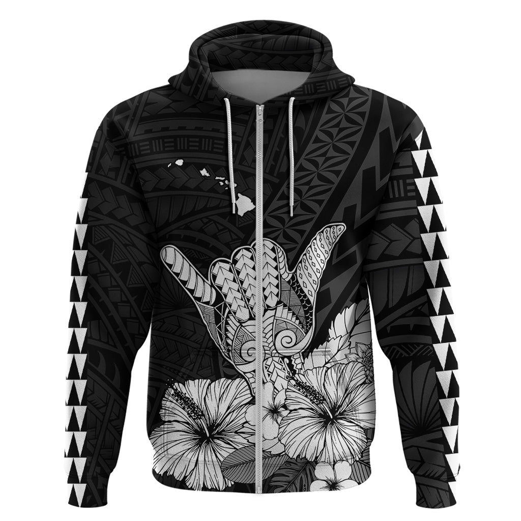 Hawaii Shaka Sign Hoodie Black Version LT9 - Polynesian Pride