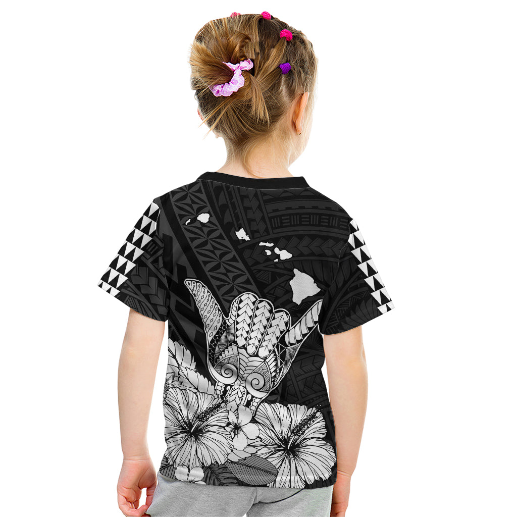 (Custom Personalised) Hawaii Shaka Sign Kid T Shirt Black Version LT9 - Polynesian Pride