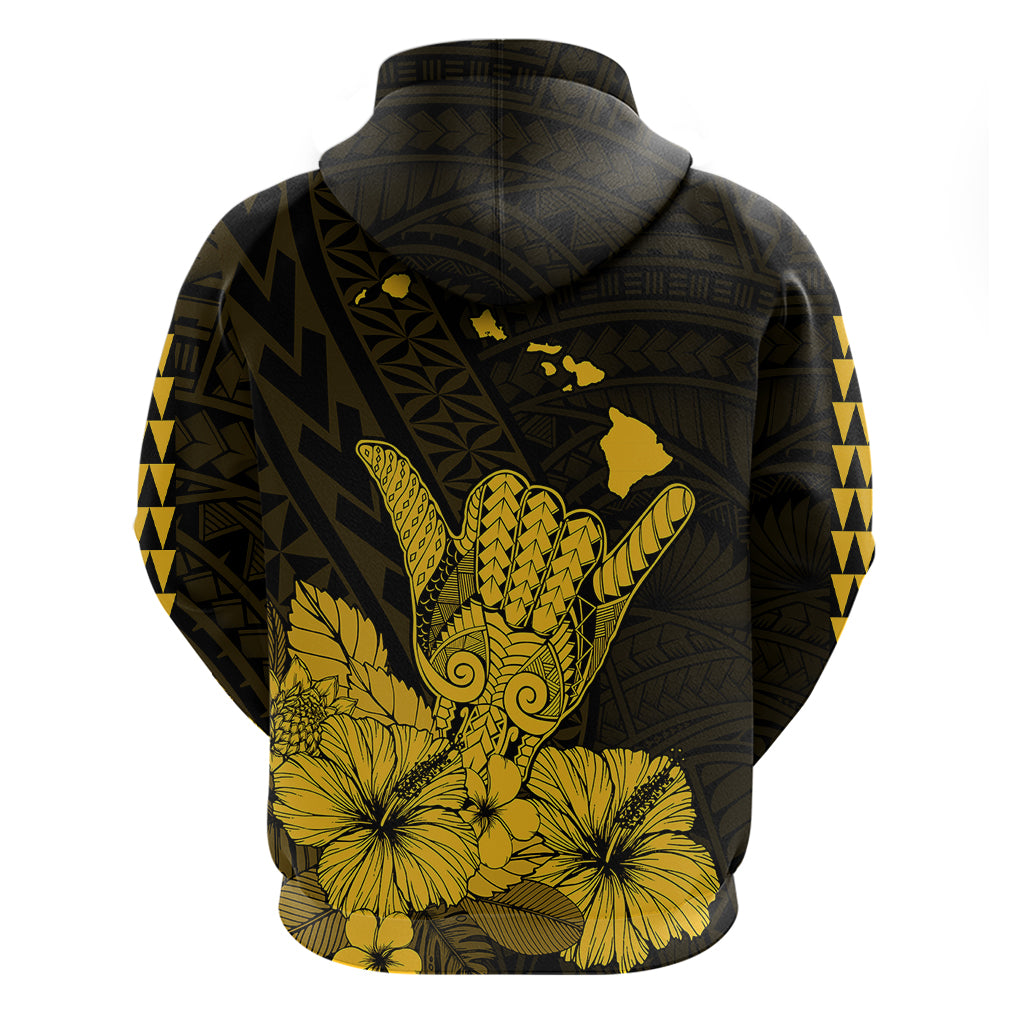Hawaii Shaka Sign Hoodie Gold Version LT9 - Polynesian Pride