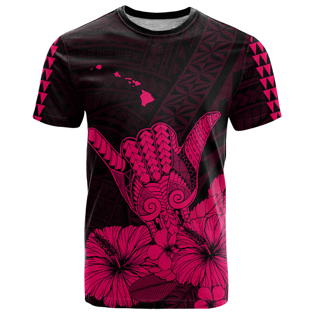 Hawaii Shaka Sign T Shirt Pink Version LT9 Pink - Polynesian Pride